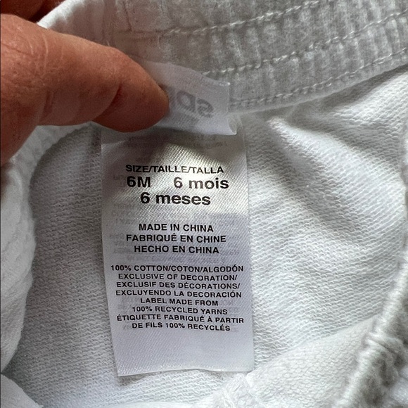 Adidas Baby Girl White Joggers with Pink Stripes 6 months - Picture 3 of 5